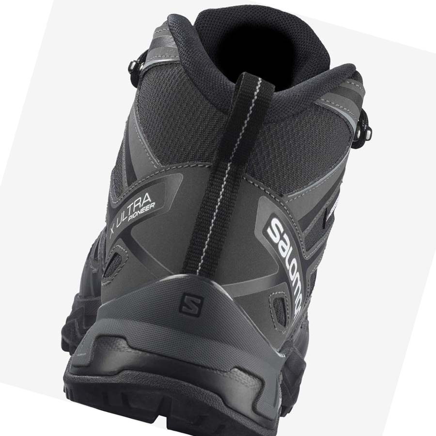 Tenis Senderismo Salomon X ULTRA PIONEER MID CLIMASALOMON™ WATERPROOF Hombre Grises Negros | MX 3554HAP